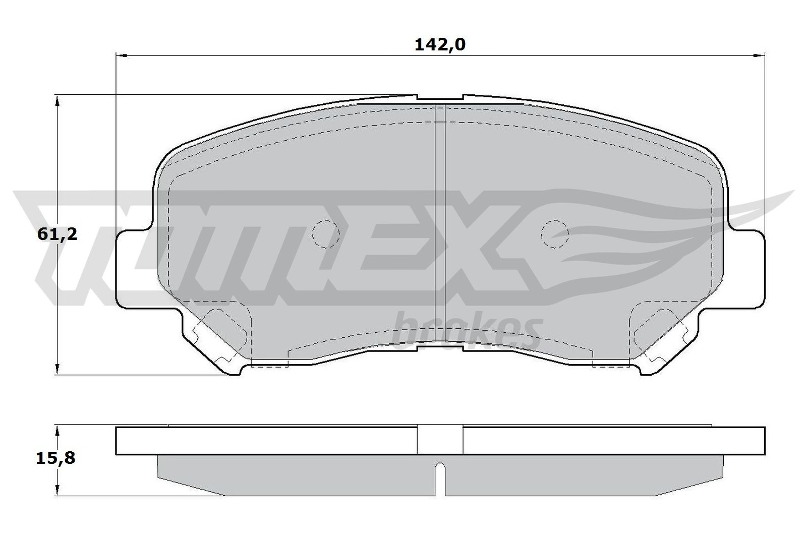 Sada brzdových platničiek kotúčovej brzdy TOMEX Brakes